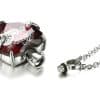 Heart-shaped February stone birth stone casket funeral seal fashion necklace pendant
