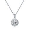 S925 Silver Inlay Moissanite Clavicle Chain Necklace