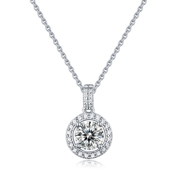 S925 Silver Inlay Moissanite Clavicle Chain Necklace