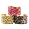 Rhinestone natural stone club bracelet