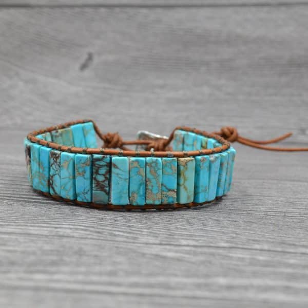 Natural stone beaded bracelet