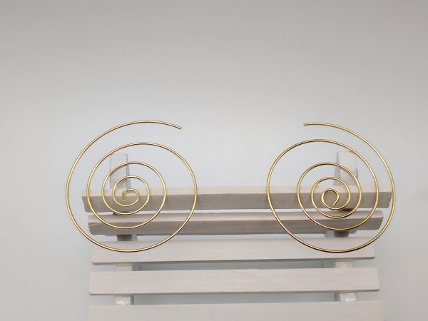 Circle silver earrings