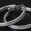 European and American jewelry matte circle earrings rock nightclub exaggerated matte circle hoop earrings