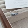 S925 Sterling Silver Irregular Texture Ring Niche High-grade Zircon Index Finger Ring
