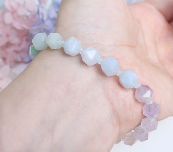 Stone sea sapphire amethyst bracelet