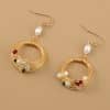 Hand-wrapped natural stone earrings