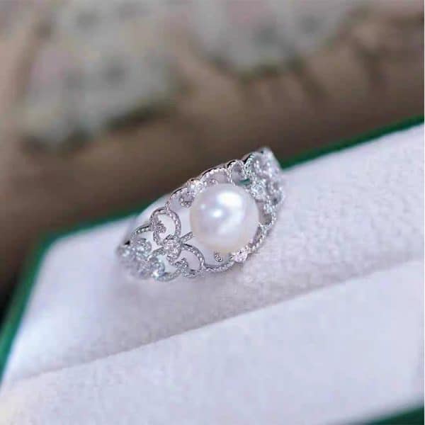 Retro Natural Open-end Pearl Ring Women