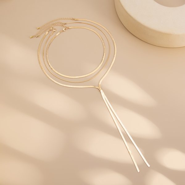 Simple Hip Hop Long Clavicle Chain