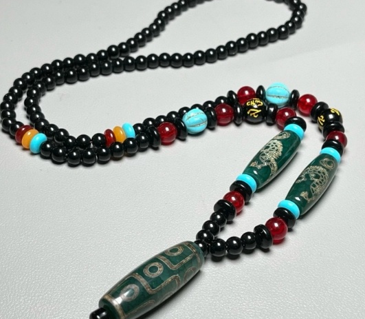 Wholesale Dzi Bead Ethnic Style All-match Pendant Tianzhu Necklace