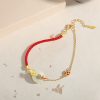 Koi Peace Buckle Hetian Jade Red Rope Bracelet