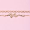 Snake-shaped Chain Bracelet Set 2-piece Set
