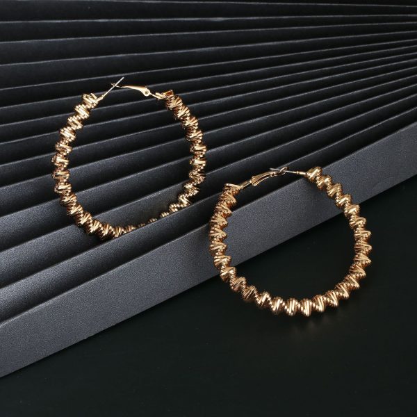 Exaggerated fashion simple punk big circle earrings