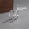 Women's Three-sided Crushed Ice Closed Ring