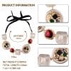 Transparent stone chain necklace