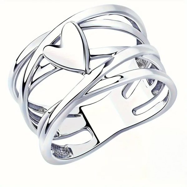 Heart French Simplicity Hollow Line Ring