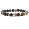 Fashion Personality Tigereye Buddha Head Stretch Bracelet