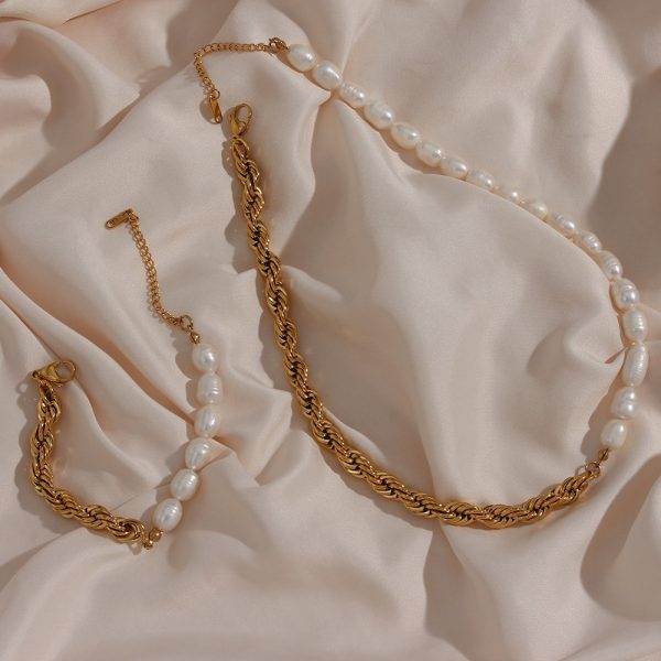 Natural Freshwater Pearl Chain Necklace For Women