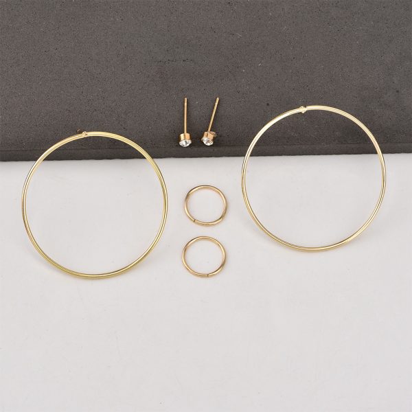 Personalized New Circle Women's Earring Set