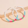 Bohemian  Color Circle Pottery Clay Earrings Handmade Soft Pottery Earrings Cross-border Hot Sale Earrings