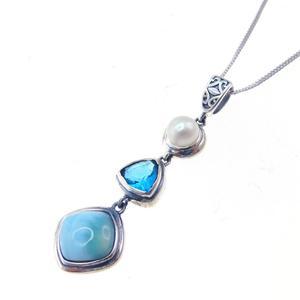 Pendant natural sea stone necklace