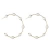 Pearl big circle earrings