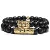 8MM Scrub Stone Bead Bracelet