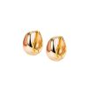 High-grade Copper-plated Gold-color Water Drop Circle Ear Clip