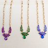 New European and American Jewelry Set Gold-plated Earrings Necklace Two-piece Explosion Crystal Necklace