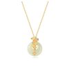 Laurel Safe Buckle Natural Hetian Jade Necklace