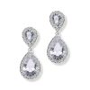 Drop zircon earrings
