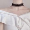 Velvet Ruffled Clavicle Chain Necklace