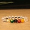 Agate Five Gods Of Wealth Bracelet Crystal Agate Bead Bracelet