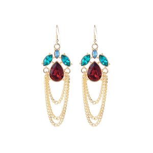 water drop tassel earrings