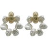 Irregular Pearl Circle Design Gold-plated Earrings For Women