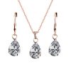 Water drop earrings necklace jewelry set