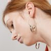 Exaggerated large circle creative pin earrings earrings