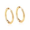 Simple fashion circle stainless steel earrings