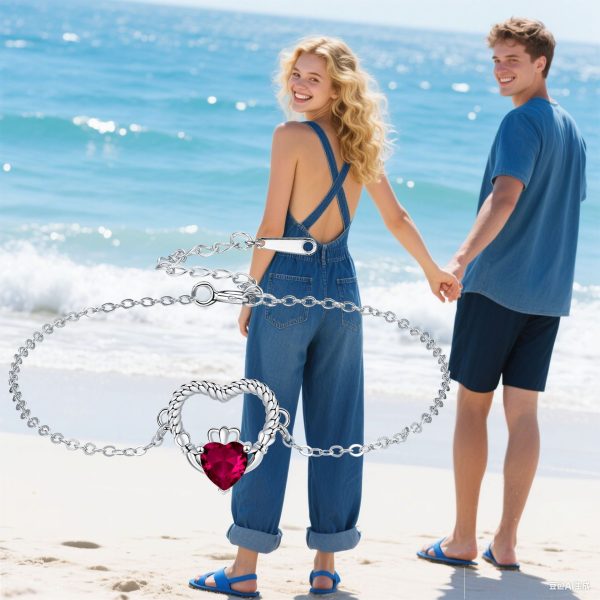 European And American Cat Footprints High Sense Female With Hearts Twine Rope Bracelet For Women