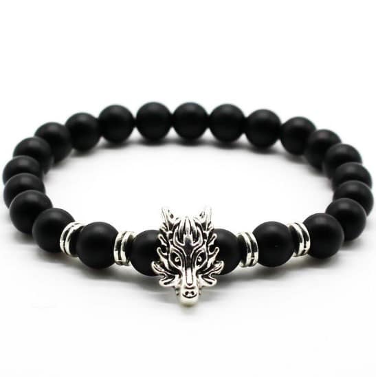 Man's Volcanic Stone Bracelet Longteng Ornaments Bracelet Natural Stone Elastic Bracelet