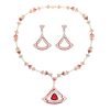 Women's Triangle Micro-set Zircon Necklace Earring Set
