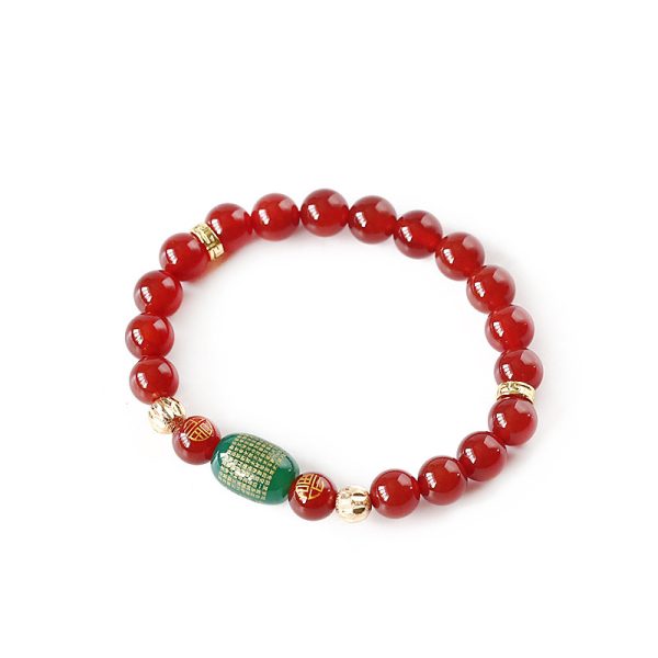 Red Agate Guanyin Bracelet Edge Rosary
