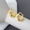 Fashionable All-match Diamond Circle Copper Earrings