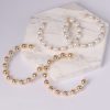 Pearl circle big earrings