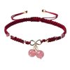 Natural Strawberry Quartz Cherry Bracelet For Women