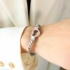 Trendy Fashion Hip Hop Style Titanium Steel Gold Plated Personalized Bracelet