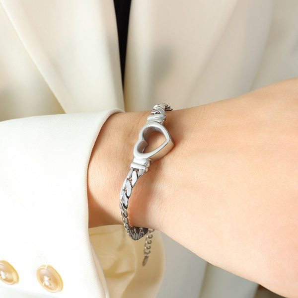 Trendy Fashion Hip Hop Style Titanium Steel Gold Plated Personalized Bracelet