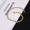 Popular men's jewelry 18K gold necklace bracelet set