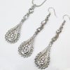 European and American bridal jewelry set wish hot necklace earrings set ornament