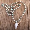 Stone Bead Necklace Antique Jewelry Pendant
