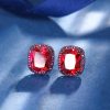 155f76dd-bd58-456d-a40b-c99eba02fc24.jpg Jewelry Copper Sole Gold Plated Simulation Red Corundum Fat Rectangular Black Gold Personalized Set